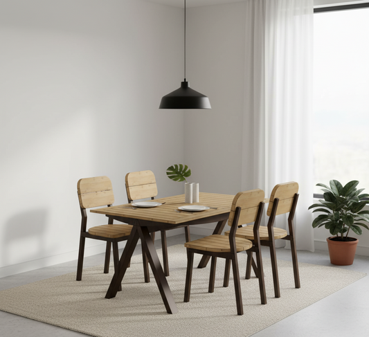 Ahrens-4 Seater Dining Set
