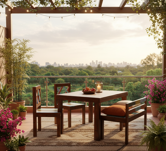 Ciro-4 Seater Dining Set