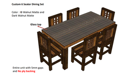 Maple Dining Delight - Ubyld - 6 seater dining set