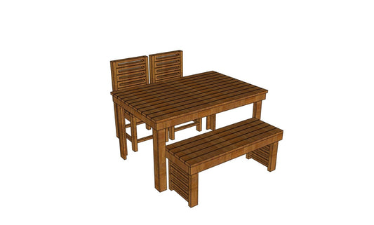 Swaraa- Ethnic 4 Seater Diner With Bench