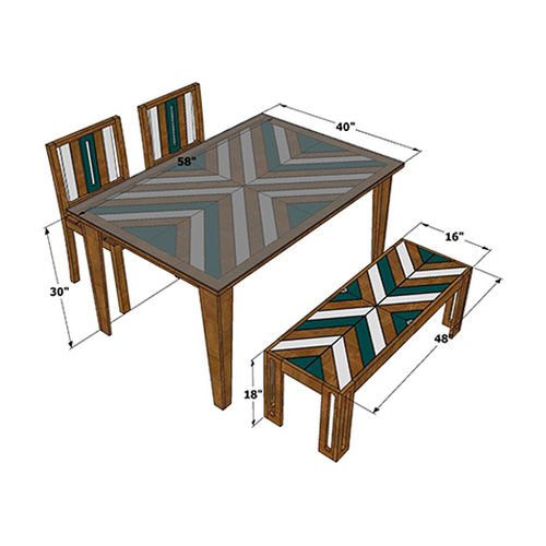 Alana -4 Seater Dining Set