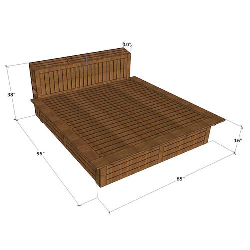 Amariss King Platform Cot With Storage