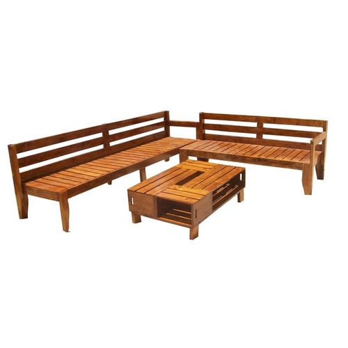 Armson- Sofa Bench With Crate Table