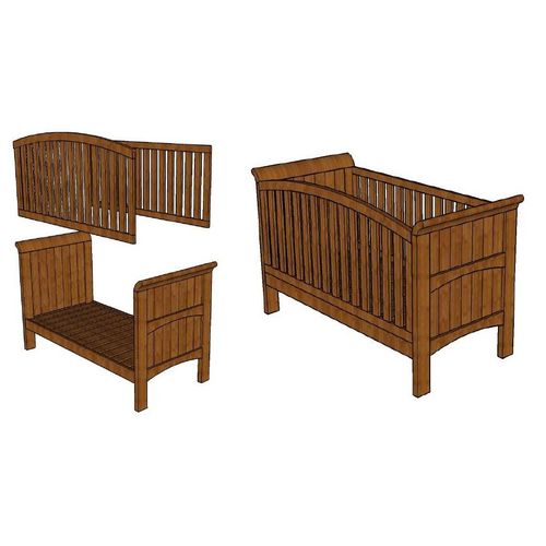 Cristallo-Crib With Detachable Sides