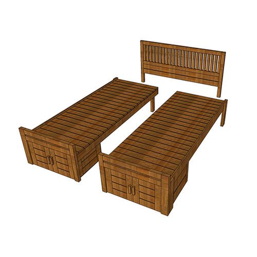 Dahna Queen Cot With 2 Drawer Storage And Front Storage