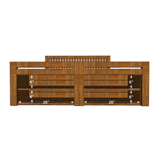 Dahna Queen Cot With 2 Drawer Storage And Front Storage