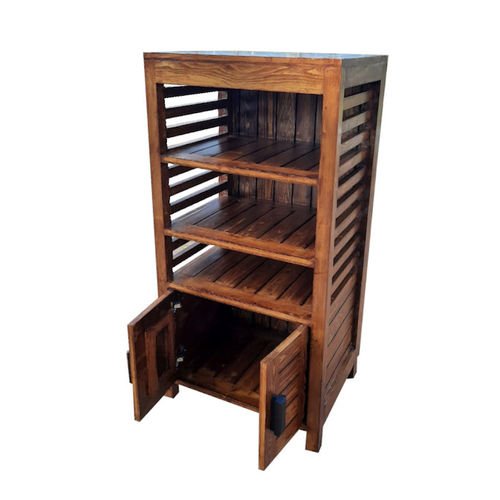 Della-Bookshelf With Storage - ubyld