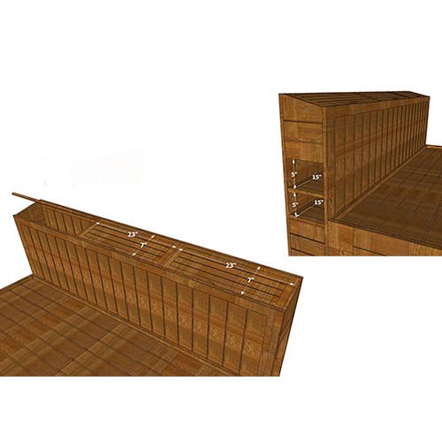 Garity King Cot With headboard Storage - ubyld