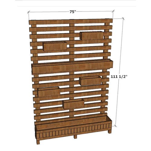 Oswalt-Balcony Baton With Plant Holders - ubyld