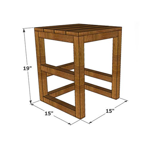 Rica-Classic Wooden Stool - ubyld