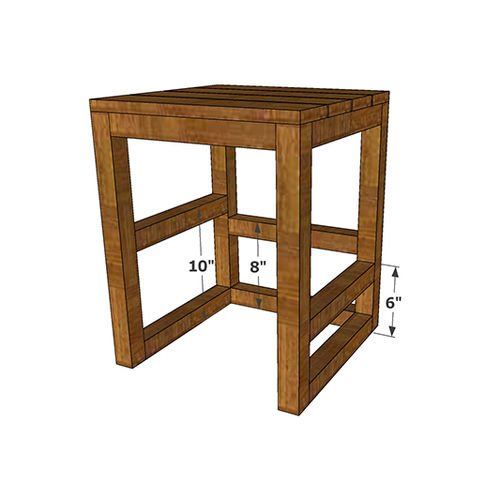 Rica-Classic Wooden Stool - ubyld