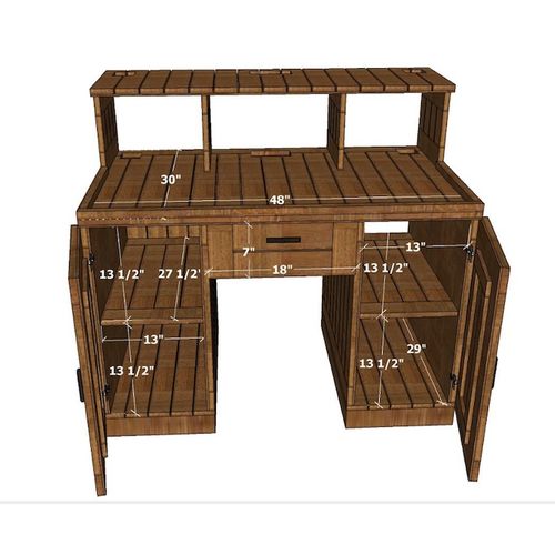 Viada-Study Table With Storage Cabinet - ubyld