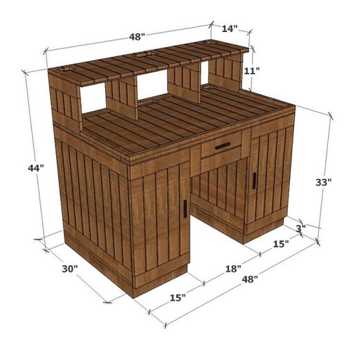 Viada-Study Table With Storage Cabinet - ubyld