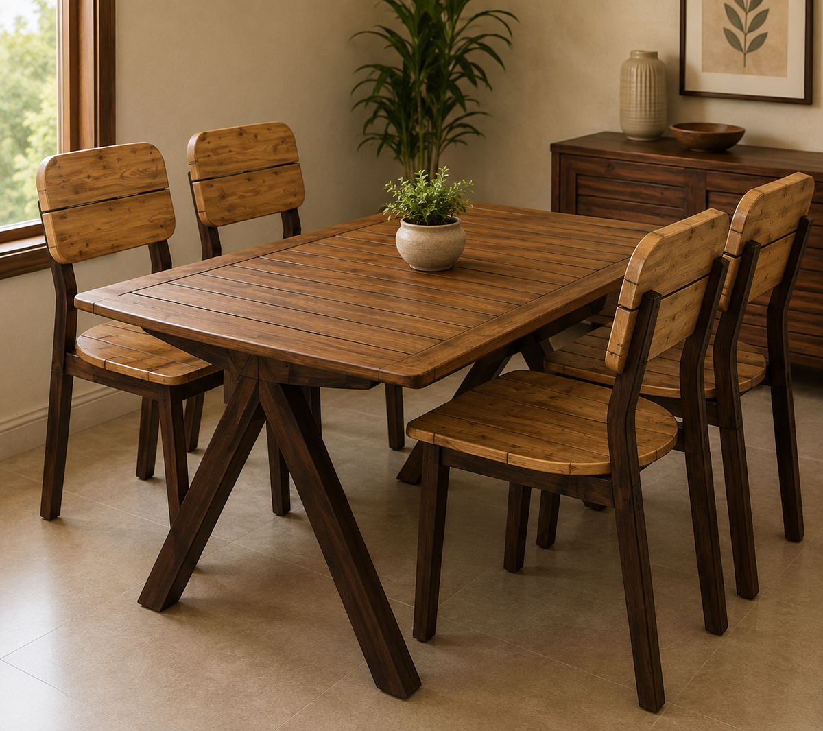 Benitez-4 Seater Dining Set