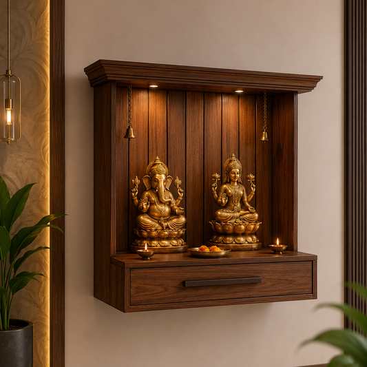 Anselmo-Wall Mount Pooja Unit