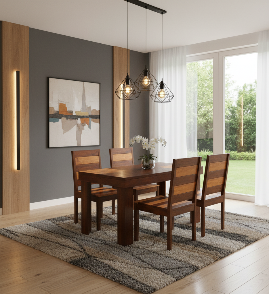 Aura-4 Seater Dining Set