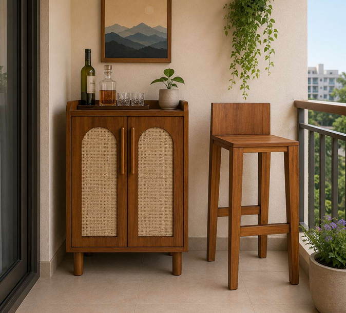 Ubyld Skyline Bar Unit with Two Stools
