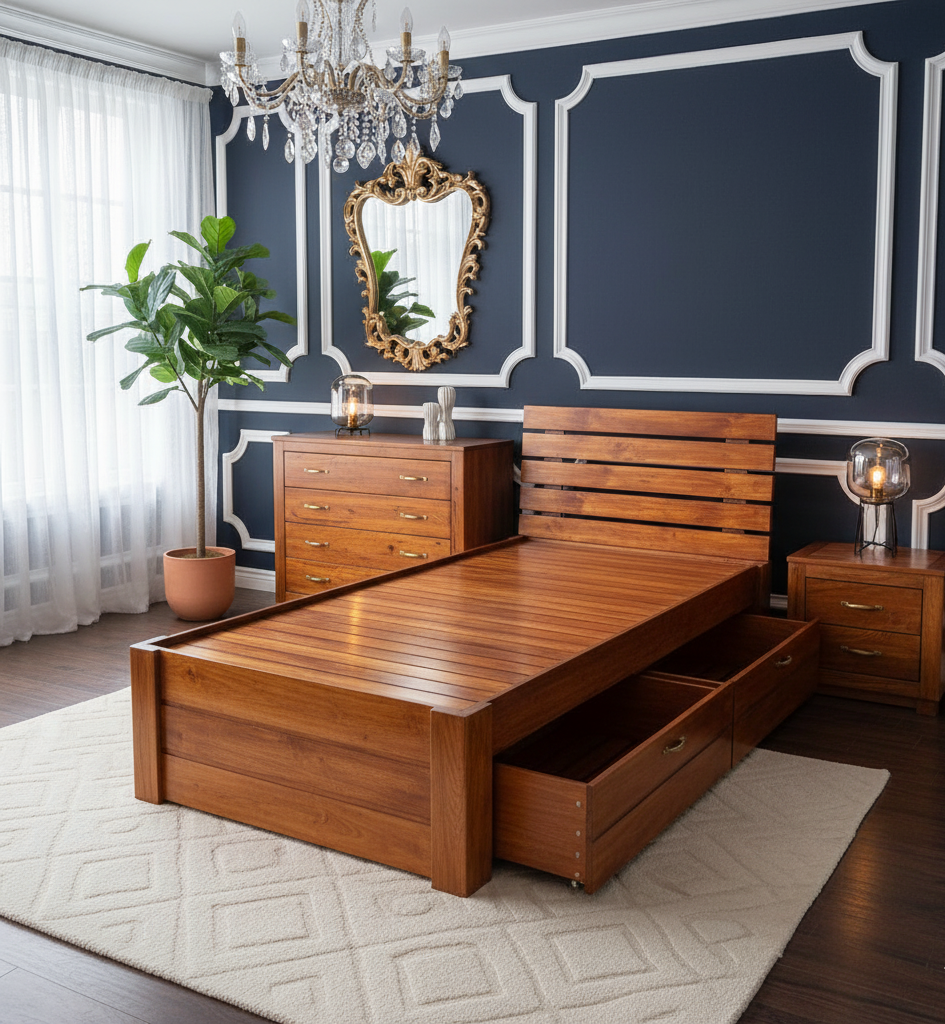 Beving Single With Two Drawers