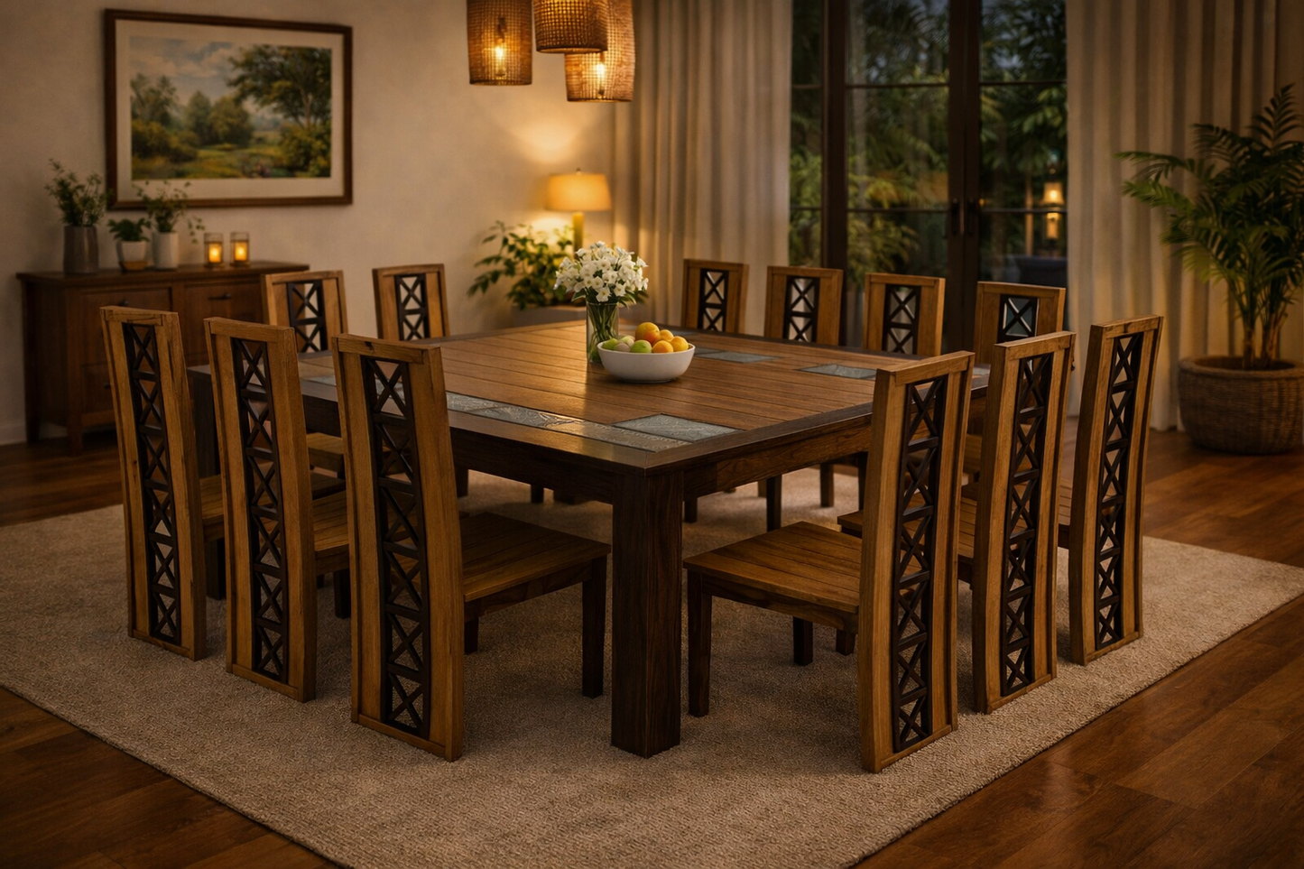 UBYLD Monarch Square 12-Seater Dining set