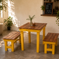 Chrome- 2 Seater Dining With Benches
