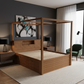 Arobelle Queen Cot With Headboard Storage, 2 Drawers And Posters