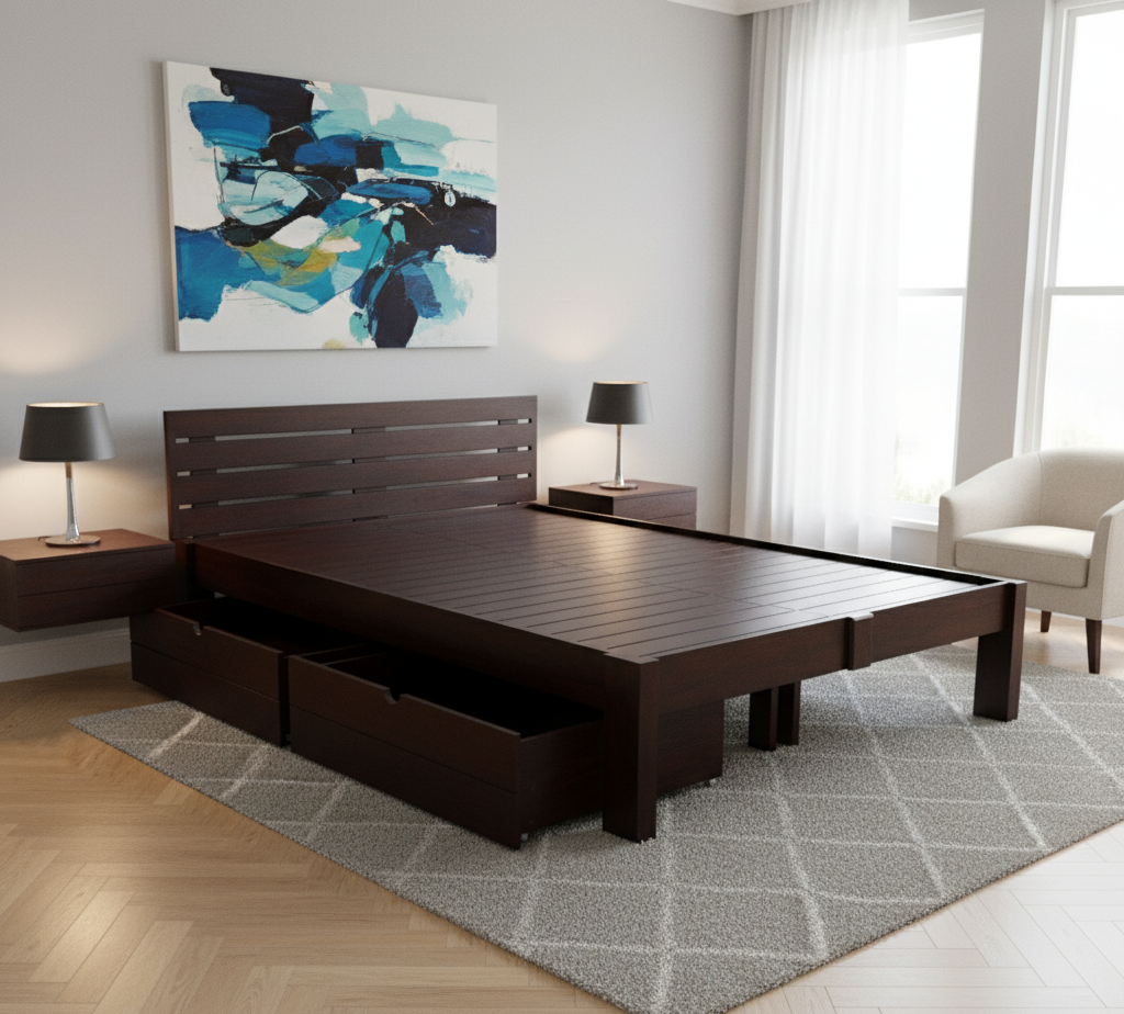 Athena King With Two Drawers