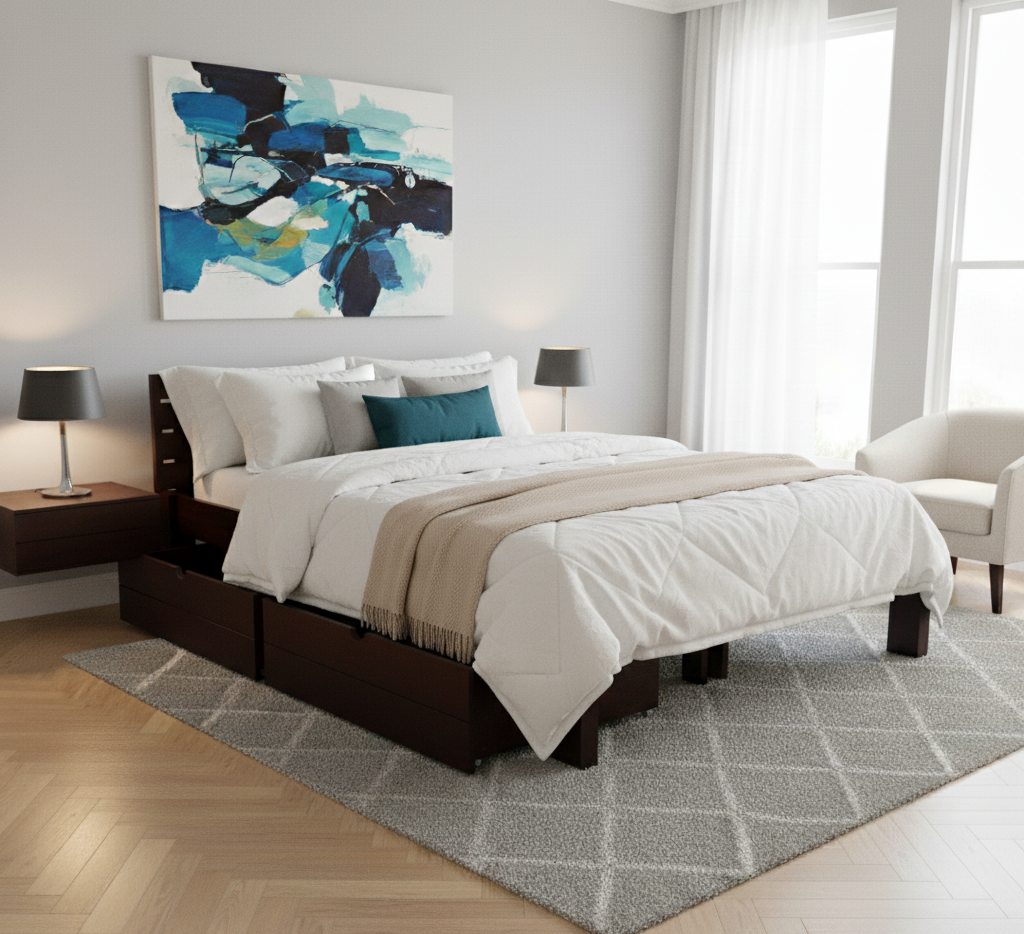 Athena King With Two Drawers