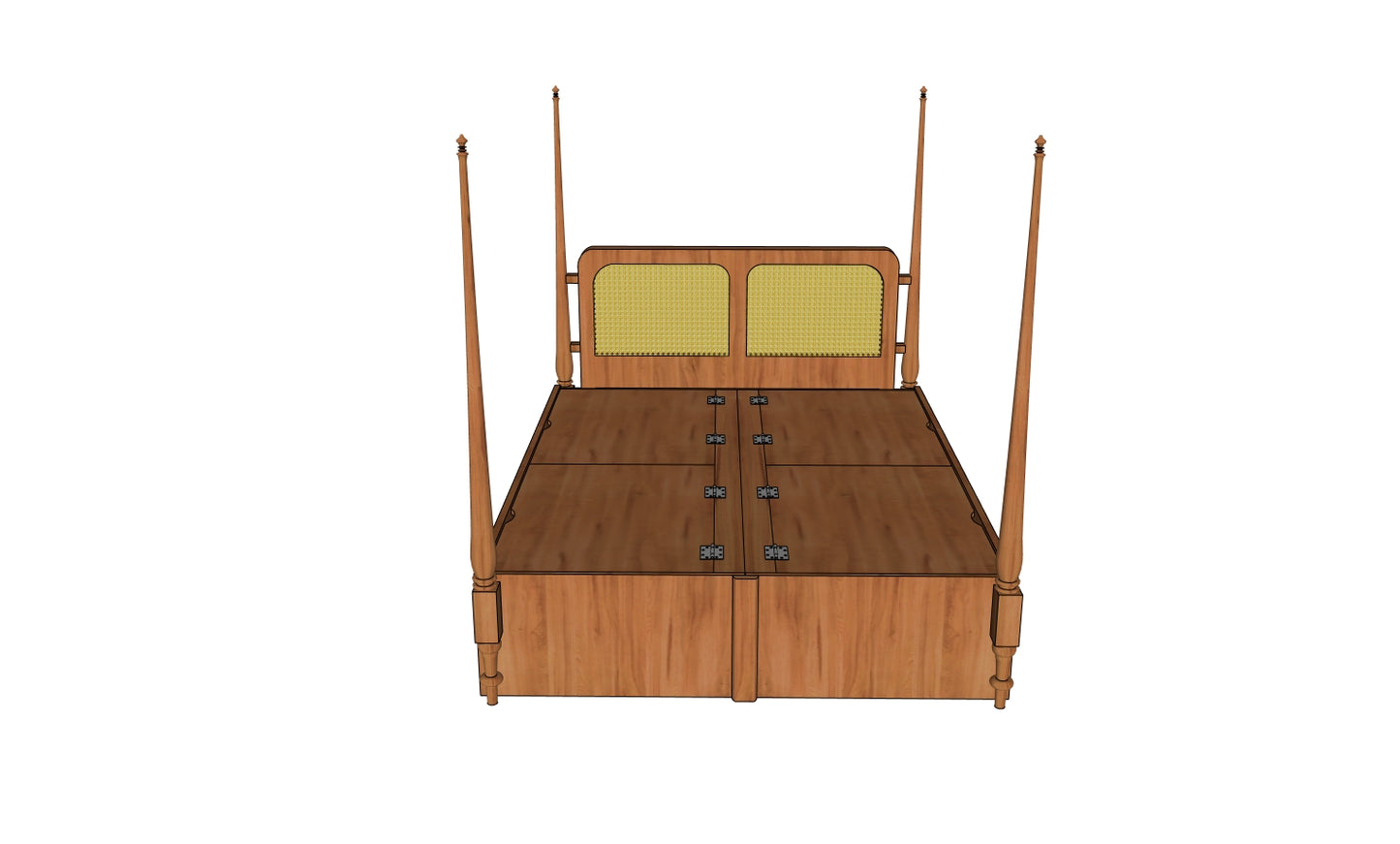 Heirloom Canopy Storage Bed-Queen