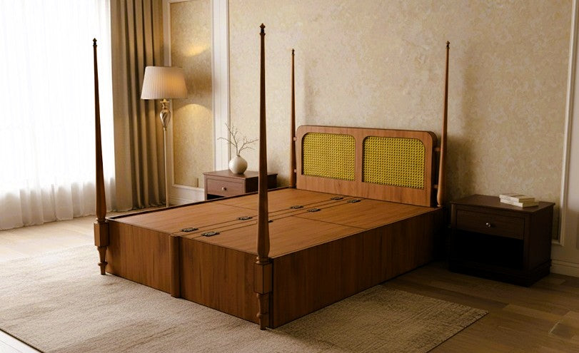 Heirloom Canopy Storage Bed-Queen