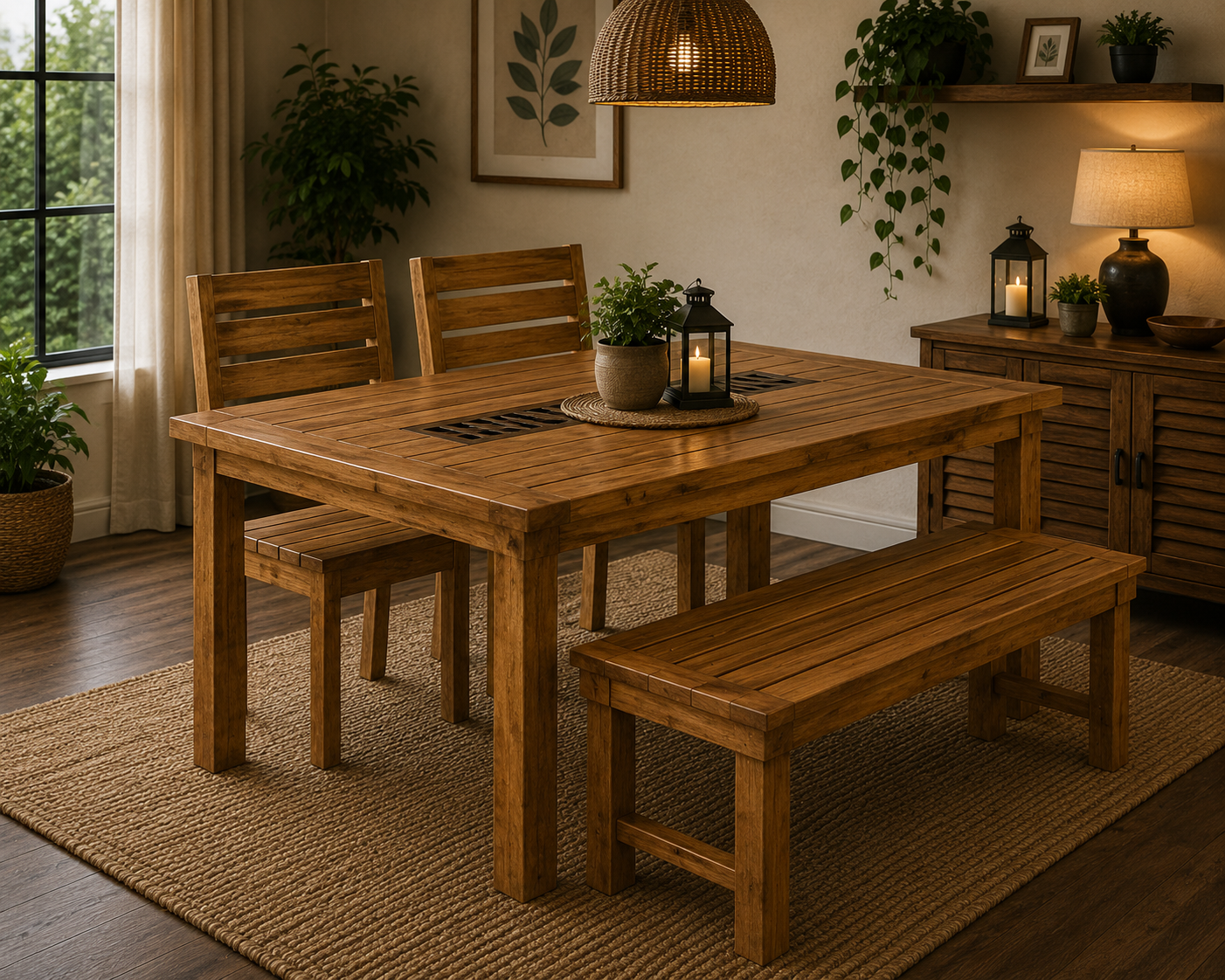 Lenny-4 Seater Dining Set