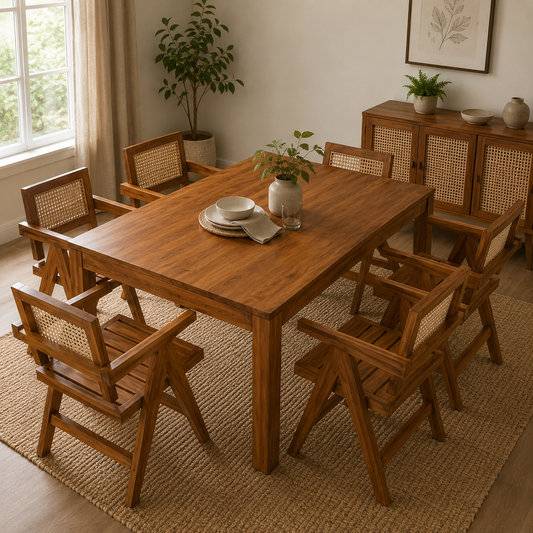Cane Haven 6-Seater Dining Set