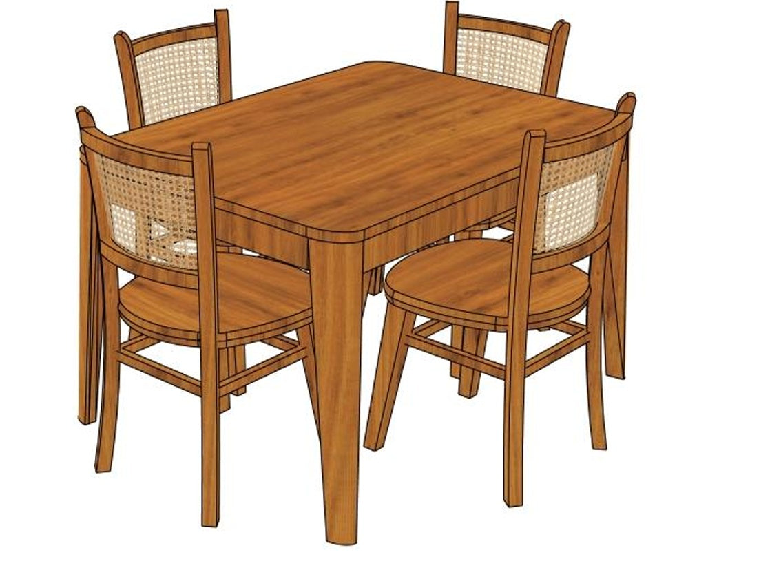 Ubyld NATURA 4-Seater Dining Set