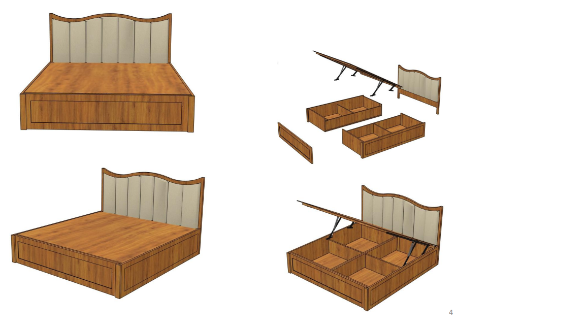 Ubyld Vaulta Hydraulic Storage King Cot