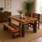 Swaraa- Ethnic 4 Seater Diner With Bench