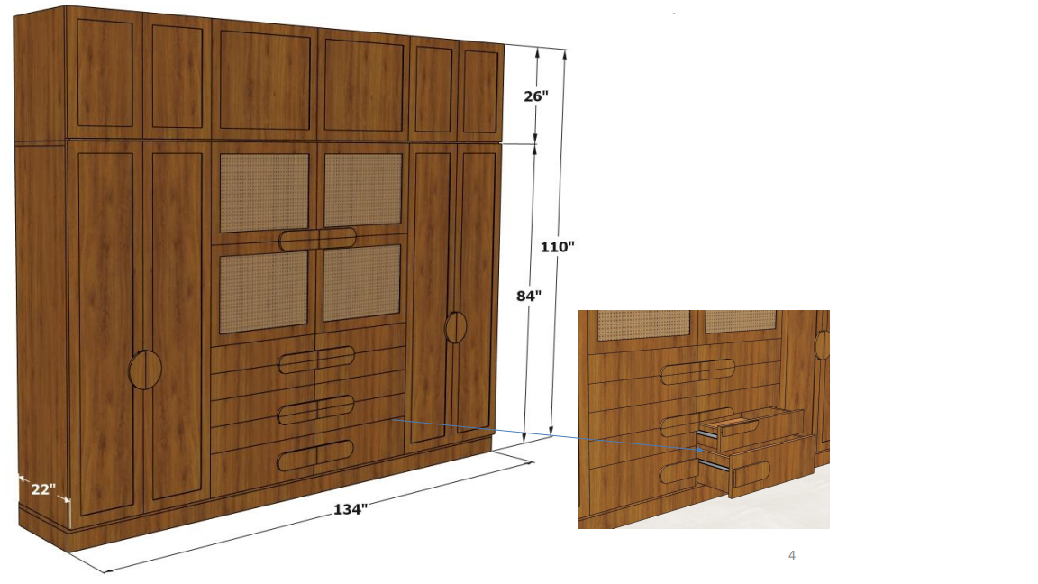 The Amber Woods - A spacious wardrobe