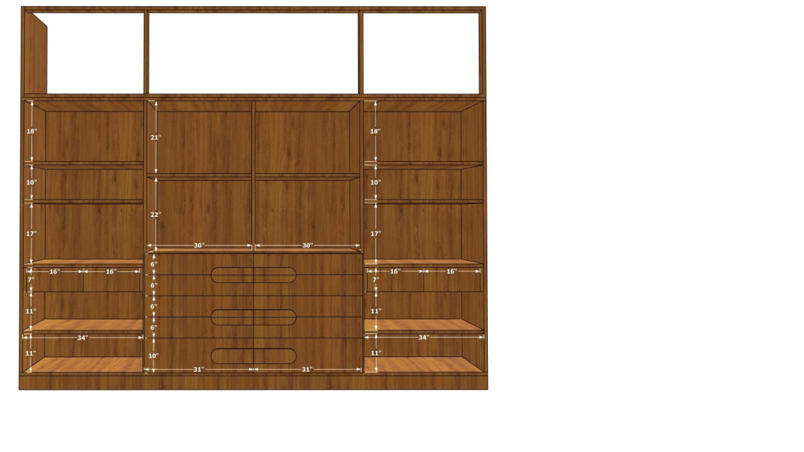 The Amber Woods - A spacious wardrobe
