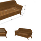 Ubyld Velmora 3+2 Sofa Set