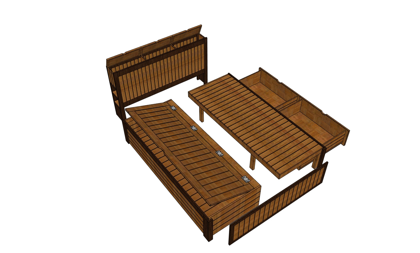 Hybrid Garity Queen Storage Cot