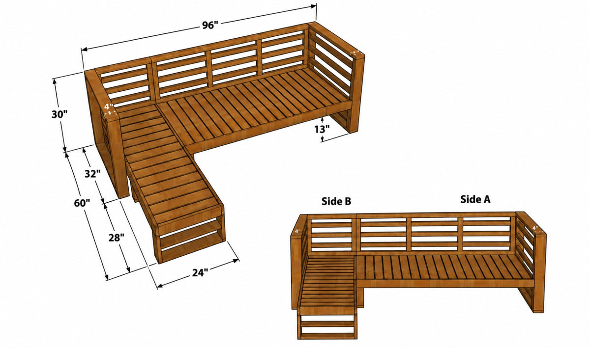 Elara Bed / L Shape Sofa