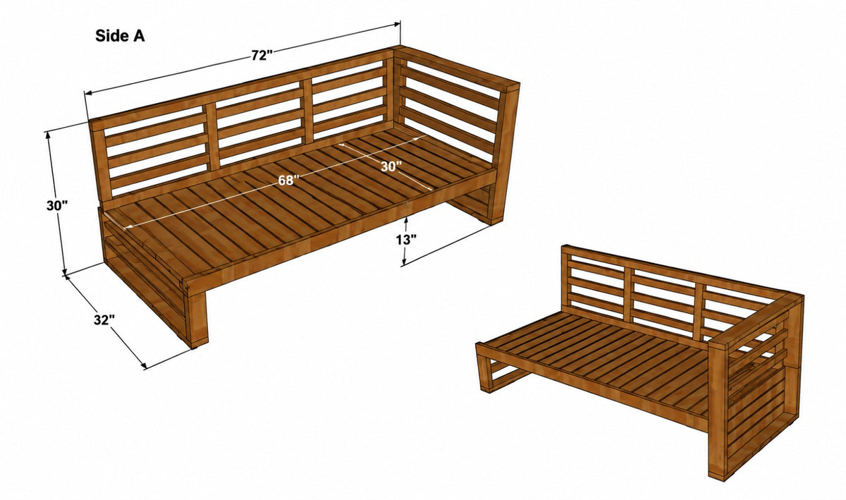 Elara Bed / L Shape Sofa