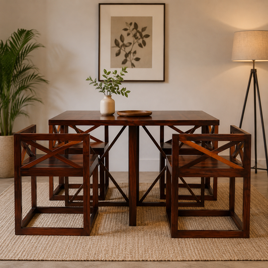 Wilhelm-4 Seater Dining Set