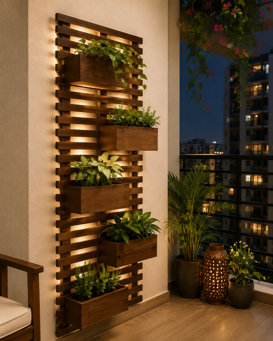 Amia-Balcony Baton With Plant Holders