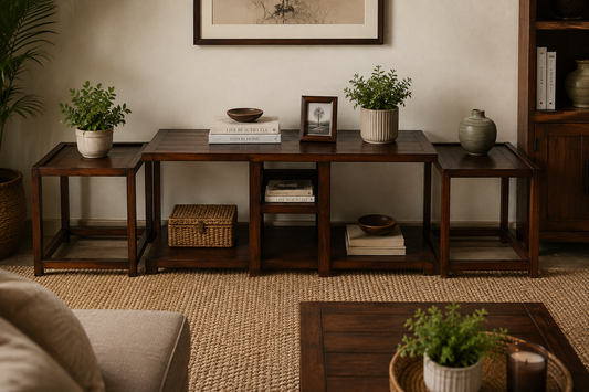 Brookes- Coffee Table With Two Benches