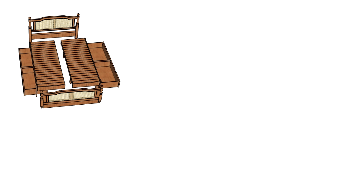 Serene Rattan Storage King Cot