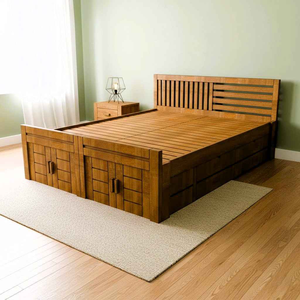 Dahna Queen Cot With 2 Drawer Storage And Front Storage