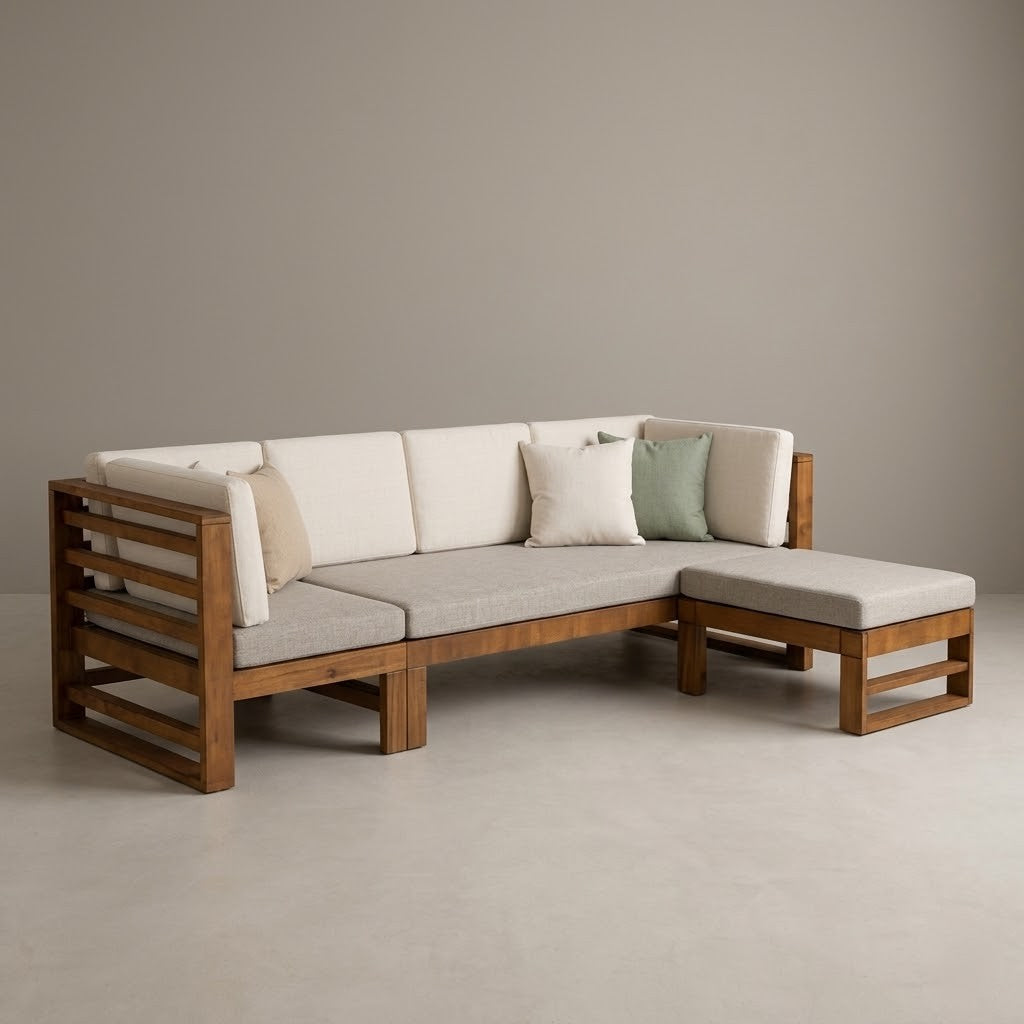 Elara Bed / L Shape Sofa