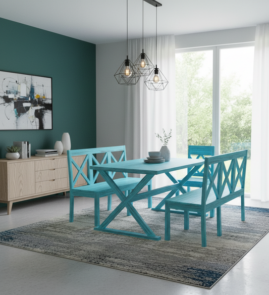 Elsner-4 Seater Dining Set