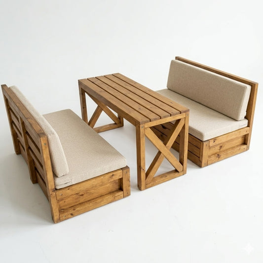 Nilay- 4 Seater Sofa With A Table And 2 Drawers