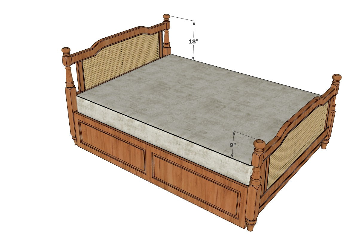 uByld Regalia Cane Storage Cot-Queen