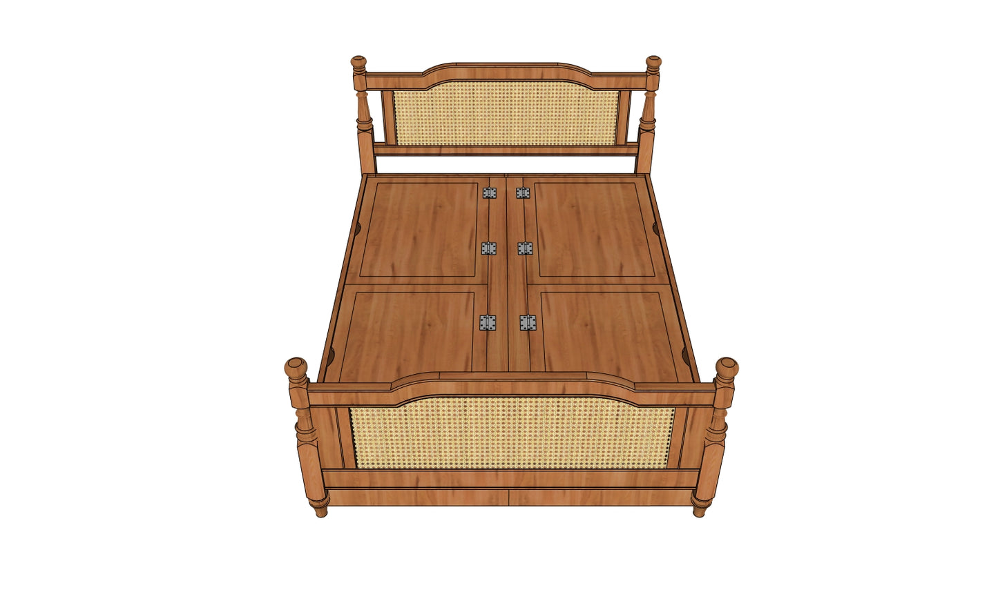 uByld Regalia Cane Storage Cot-Queen